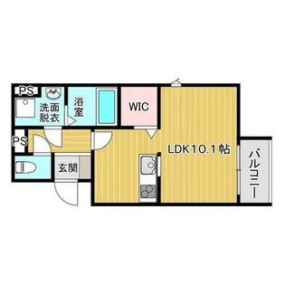 シューンハイム【102号室】の間取り