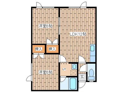 コーポしみず【1階】の間取り