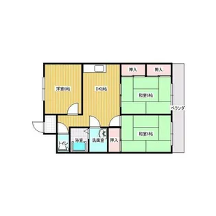 グリーンハイツ5棟【302号室】の間取り