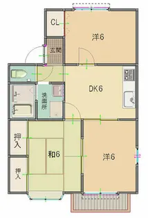 グッドイン三木【A201号室】の間取り