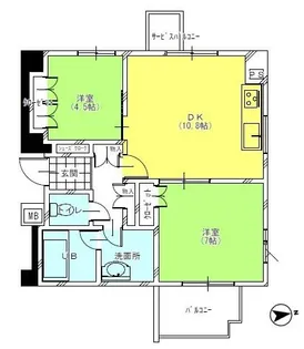 イーグルコートブランシェ【2階】の間取り