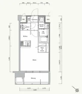 エンクレスト天神LARK【4階】の間取り