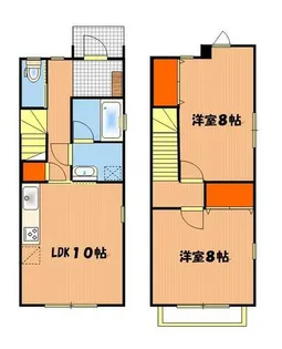 ヴィラ宮前五番館【A号室】の間取り