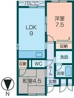 ブルーメ・ヒロ【1階】の間取り