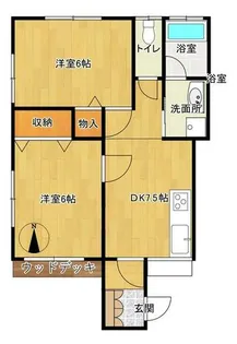福岡県久留米市通外町【アパート】の間取り