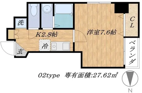 Blanche court【302号室】の間取り