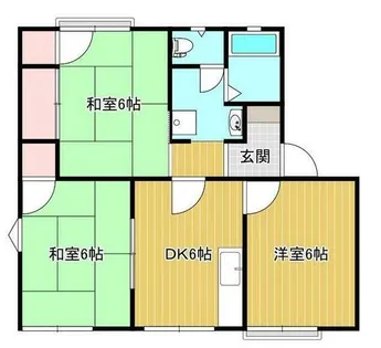 叶い坂【1階】の間取り