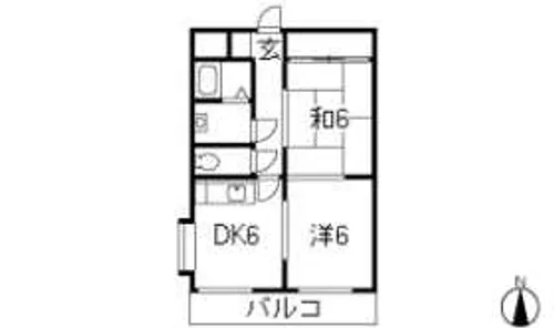 ルミエール石田【501号室】の間取り