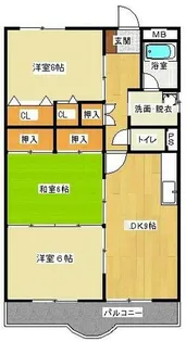 ウエストタウン南庄【103号室】の間取り