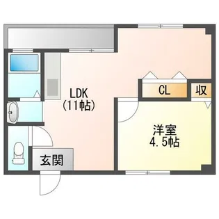 竜王ハイツ【402号室】の間取り