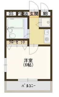 1Rの間取り画像