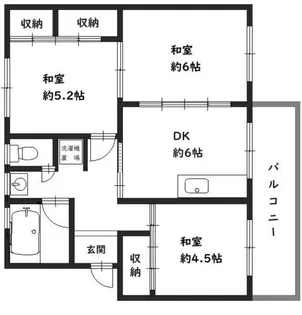 新金岡第3団地住宅 6棟【206号室】の間取り