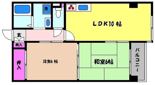 ル・ボアール芦屋【4階】の間取り