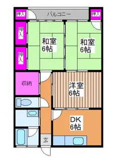 正山ハイツ【2階】の間取り
