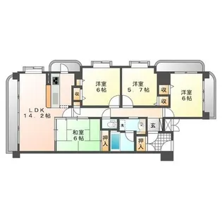 モアグレース高蔵寺【701号室】の間取り