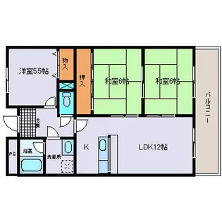 エンデバー高石【5階】の間取り