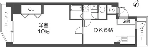 第二中村マンション【1階】の間取り