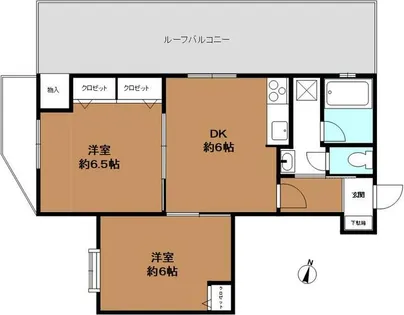 ビラユニオン東灘【4階】の間取り