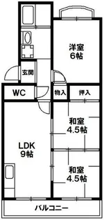 鈴松マンション【3階】の間取り