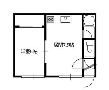 ロピア島松Ⅱ【G号室】の間取り