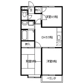 愛知県名古屋市緑区桶狭間西【アパート】の間取り