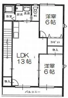 フレグラントパル C棟【2階】の間取り