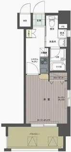 1Kの間取り画像