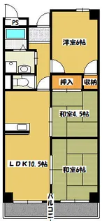 コーポ小林【6階】の間取り