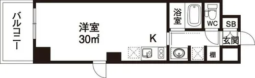 兵庫県神戸市灘区岩屋北町2丁目【マンション】の間取り