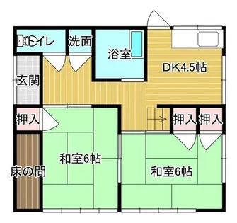 福岡県大牟田市萩尾町2丁目【一戸建】の間取り