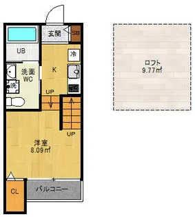 リアンジュ香椎【202号室】の間取り