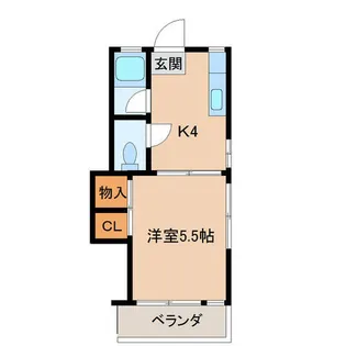 コーポあおい【201号室】の間取り