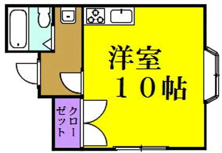 コーポMY【D号室】の間取り