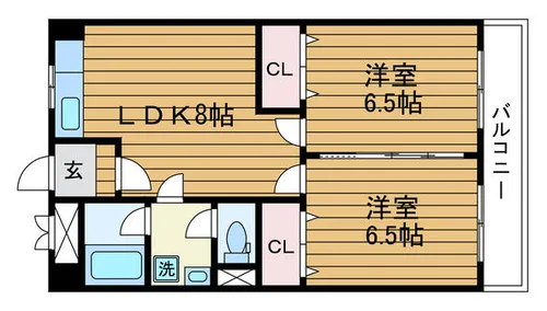 大阪府吹田市長野東【マンション】の間取り