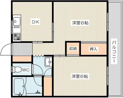 モリハイム豊里Ⅴ【4階】の間取り