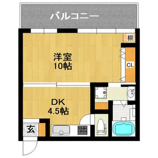 大阪府大阪市阿倍野区三明町2丁目【マンション】の間取り