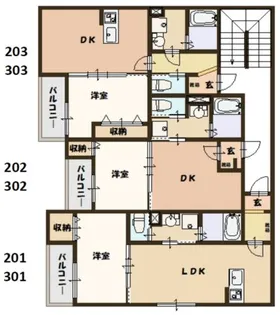 ユーコート四貫島【2階】の間取り