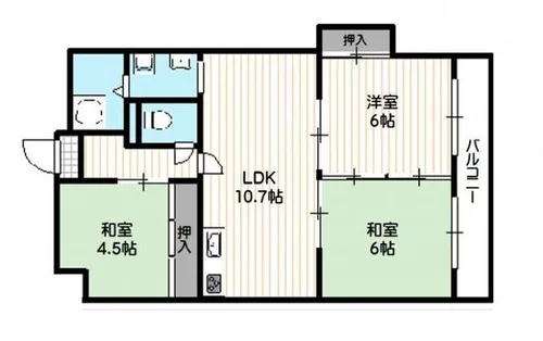 ワン・マークス【502号室】の間取り