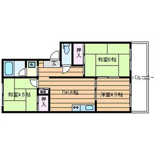 大阪府摂津市三島3丁目【マンション】の間取り