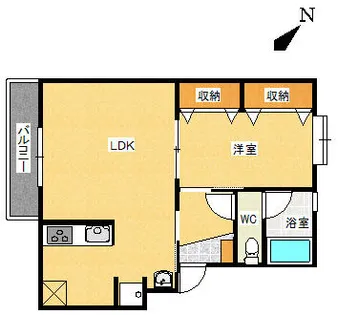 田の浦ハイツ【1階】の間取り