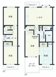 タウン上八事6号棟【201号室】の間取り