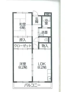 メゾン3桑原【1階】の間取り