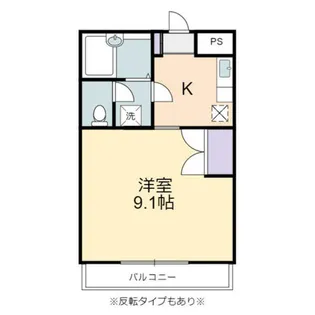 サイドポケット【205号室】の間取り