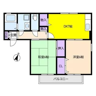 ハイカムール芦屋【1階】の間取り