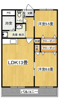 旭コーポ千束【102号室】の間取り