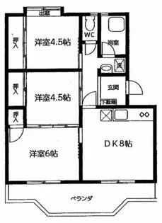 コーポ南栄【505号室】の間取り