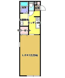 シャンブレット中島Ⅲ【105号室】の間取り