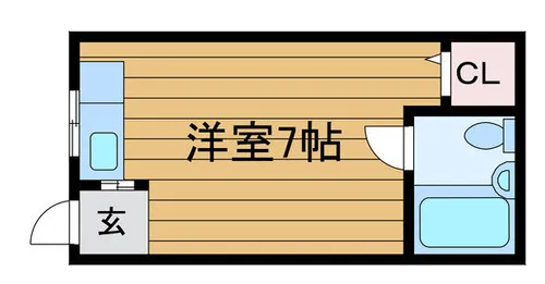 片山ハイツ【1階】の間取り