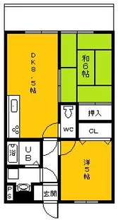 ロイヤルパレス馬堀【1階】の間取り