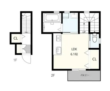 和歌山県和歌山市弁財天丁【アパート】の間取り